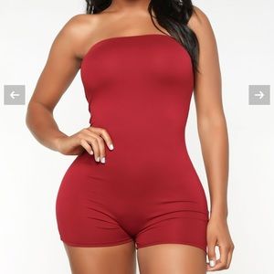 Burgundy Romper